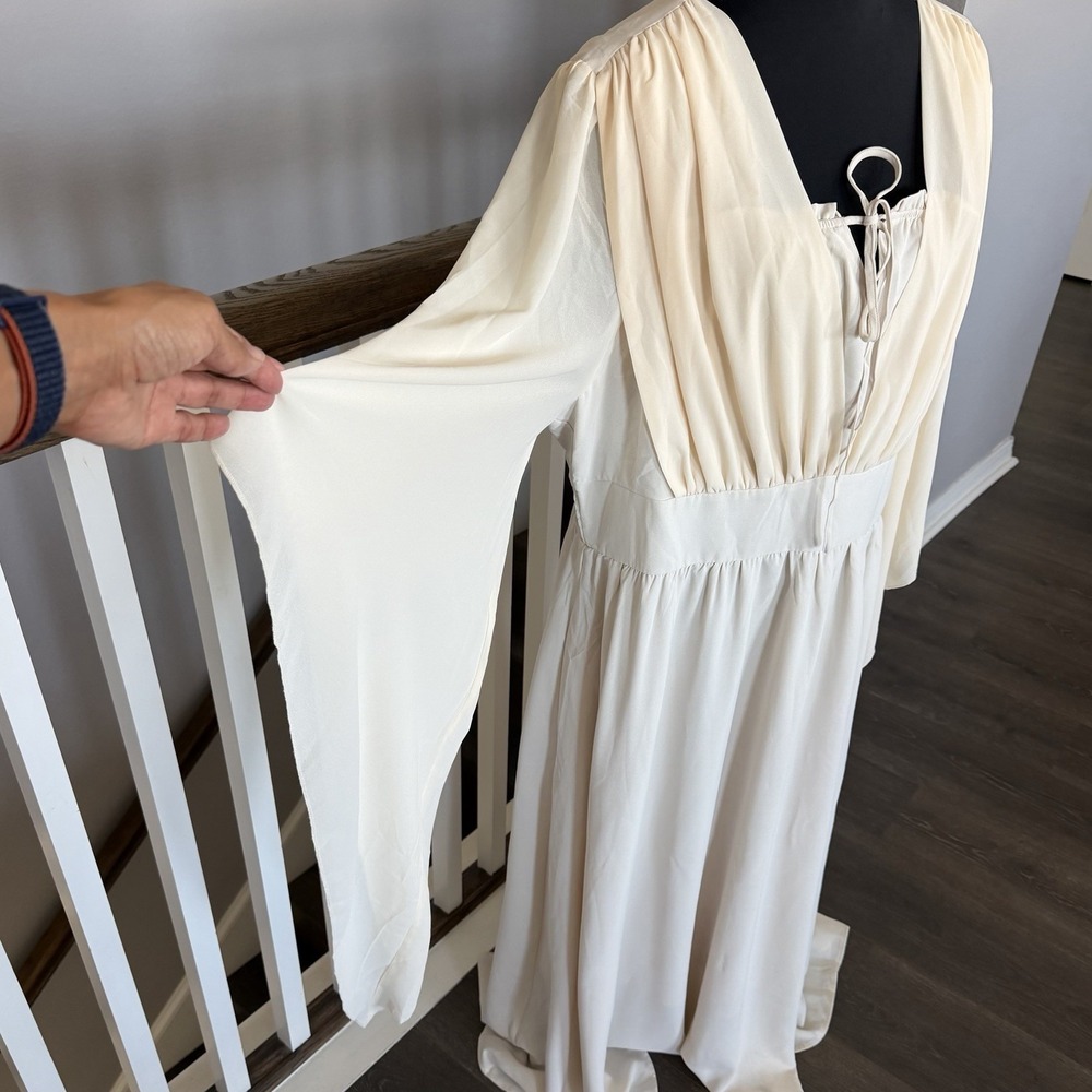 Scarlet Darkness NWT Renaissance Victorian Dress 2XL Beige Festival Milkmaid - Picture 3 of 13